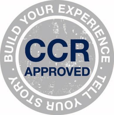 CCR Approved Logo. Build Your Experience. Tell Your Story