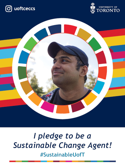 Student in SDG circle. I pledge to be a Sustainable Change Agent