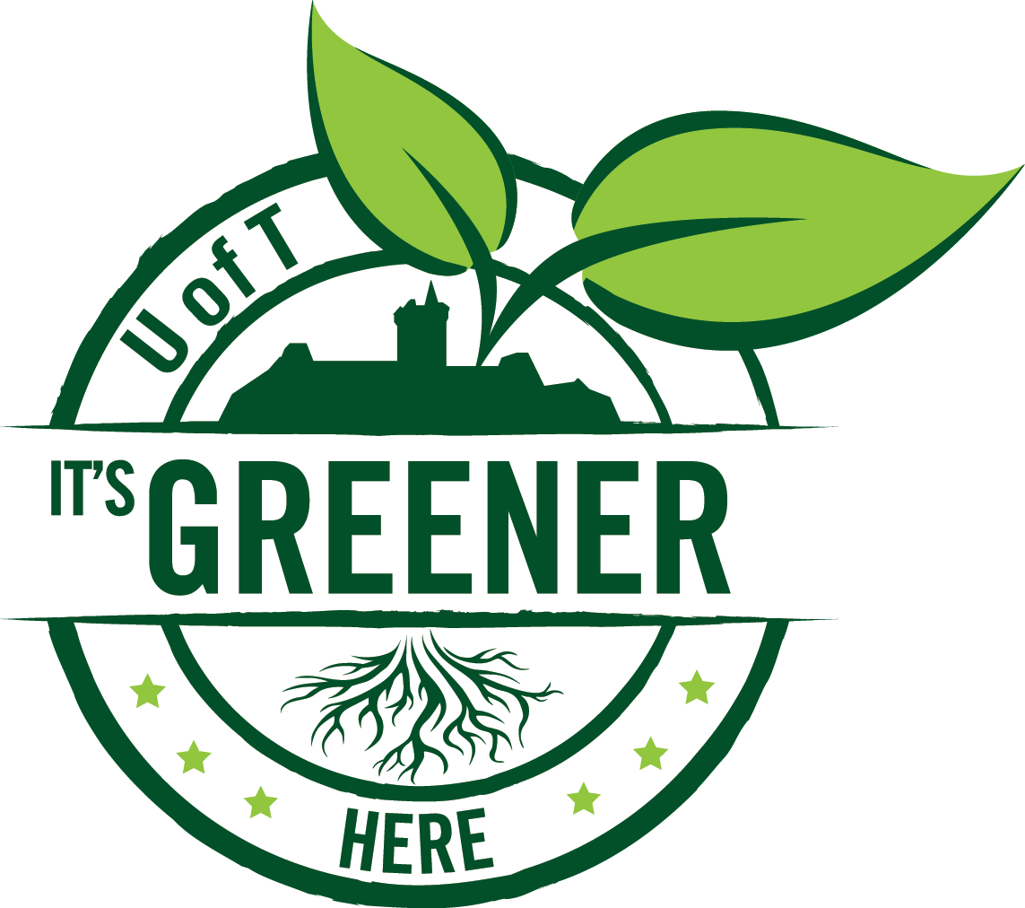 Sustainability Office logo: It's Greener Here