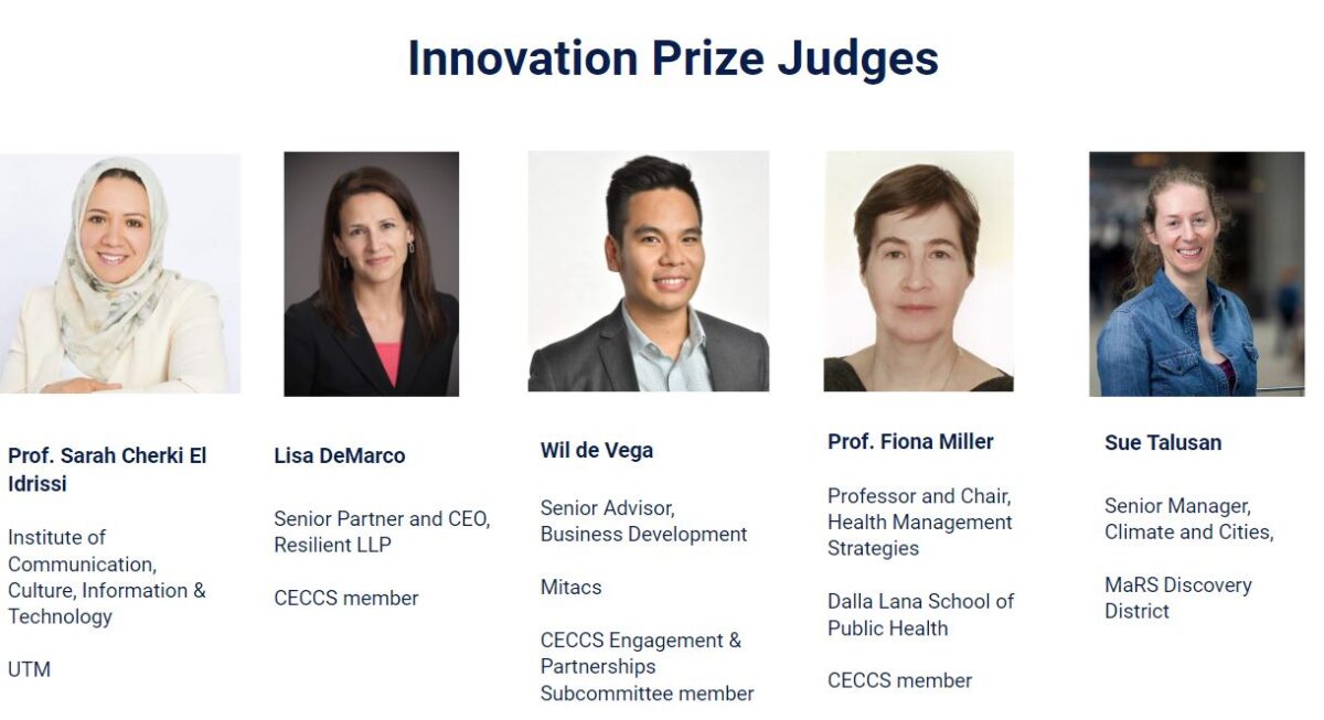 Innovation Prize Judges: Sarah Cherki El Idrissi, Lisa DeMarco, Wil de Vega, Fiona Miller, Sue Talusan
