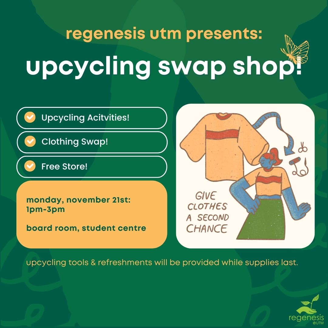 Upcycling Swap Shop event poster